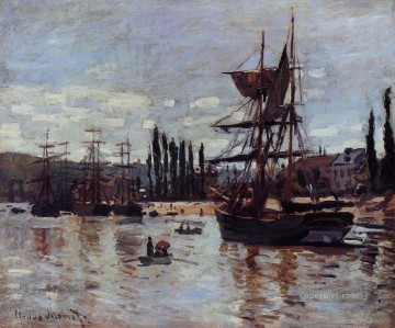 Claude Monet Painting - Boats at Rouen Claude Monet